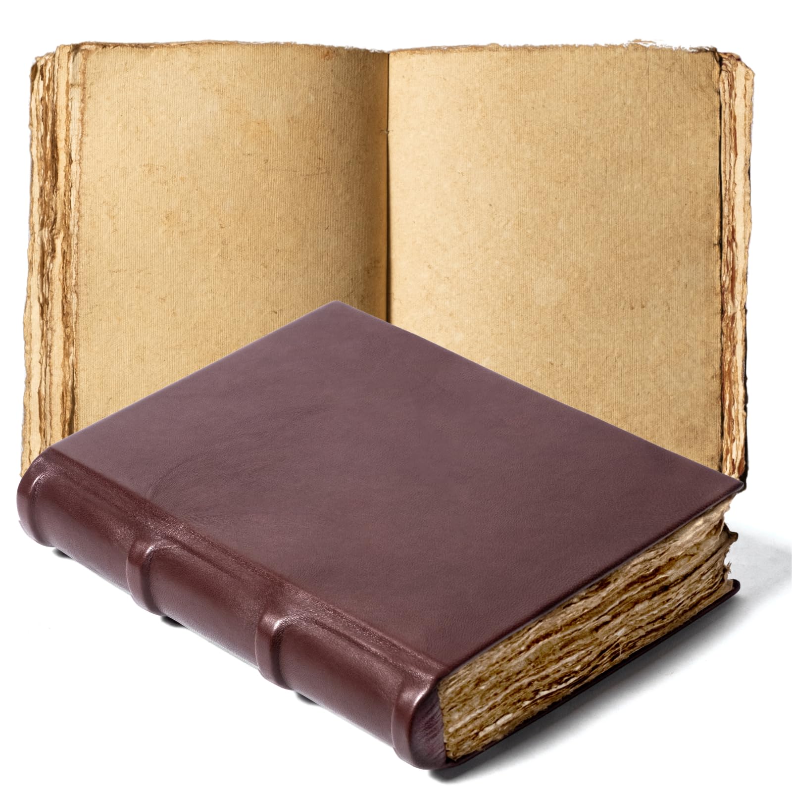 Hardcover Notebook, Vintage Journal, Leather Journal with Deckle Edge Paper | Journal For Women, Travel Journal, Daily Journal | Leather Notebook,