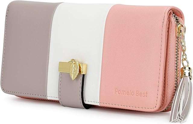 Ladies Purse, Women's Wallet with Multiple Card Slots and Roomy Compartment (Stripe)