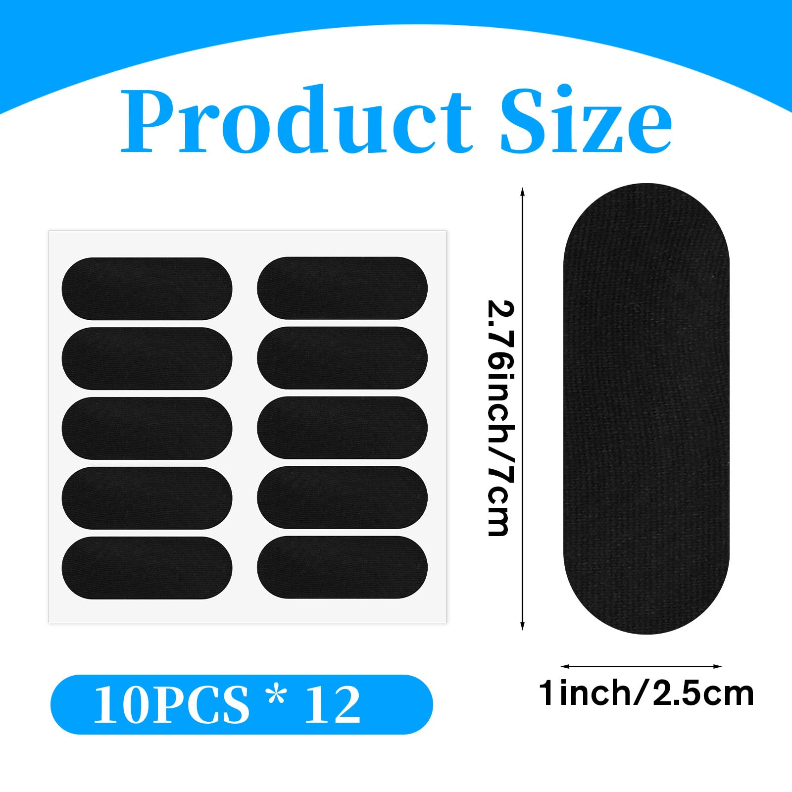 Hariendny Lot de 120 bandes adhésives de protection pour le pouce et le bowling, accessoires de bowling pour homme et femme (noir)