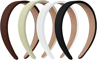 مجموعة أربطة رأس للنساء والفتيات عريضة وغير قابلة للانزلاق بتصميم مرن ولطيف وحديث مكونة من 4 قطع من JTYKUYR