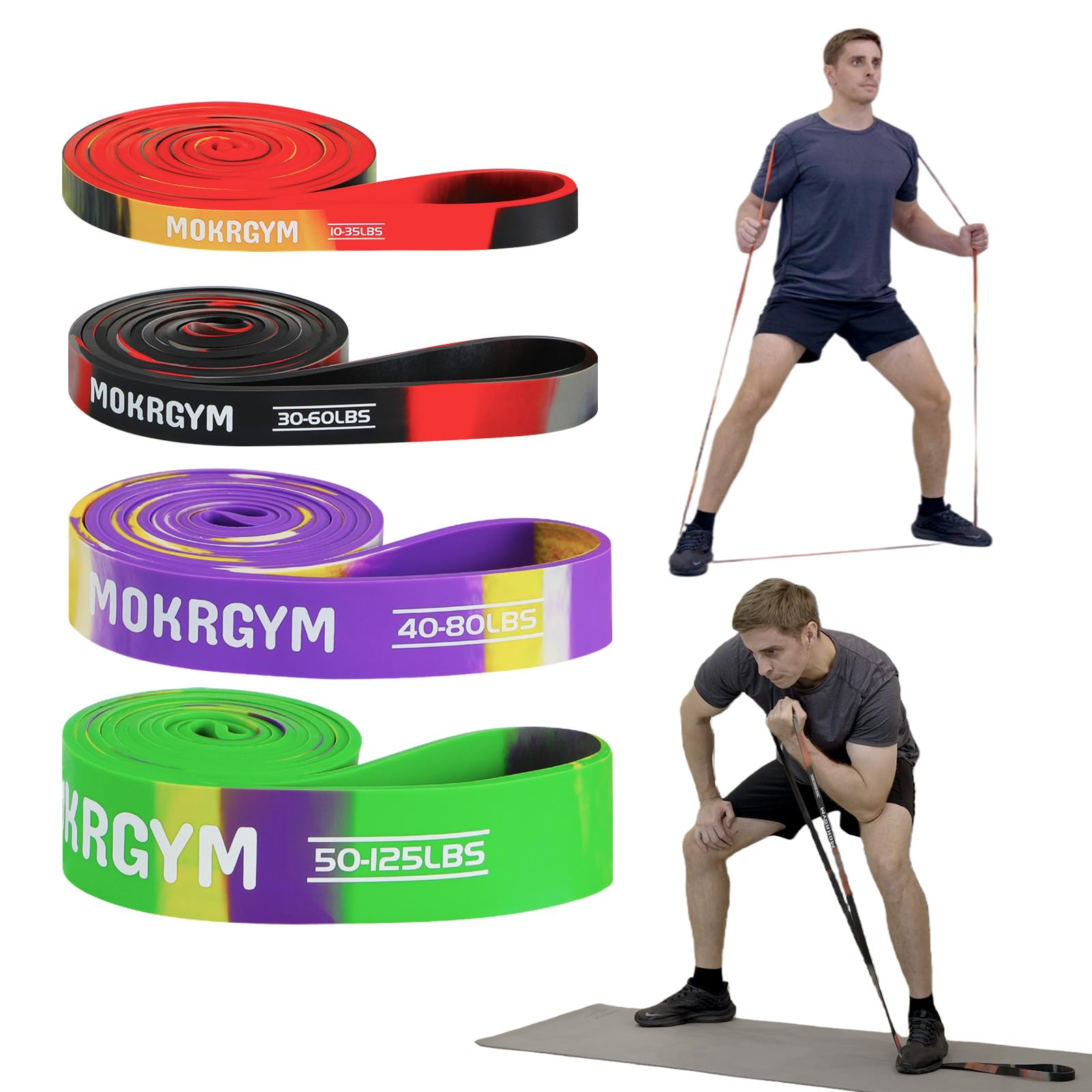 Taśma oporowa – naturalna guma, hipoalergiczna, trwała, przenośna, do użytku domowego, na siłownię i treningi na świeżym powietrzu, ćwiczenia fitness i rehabilitacyjne