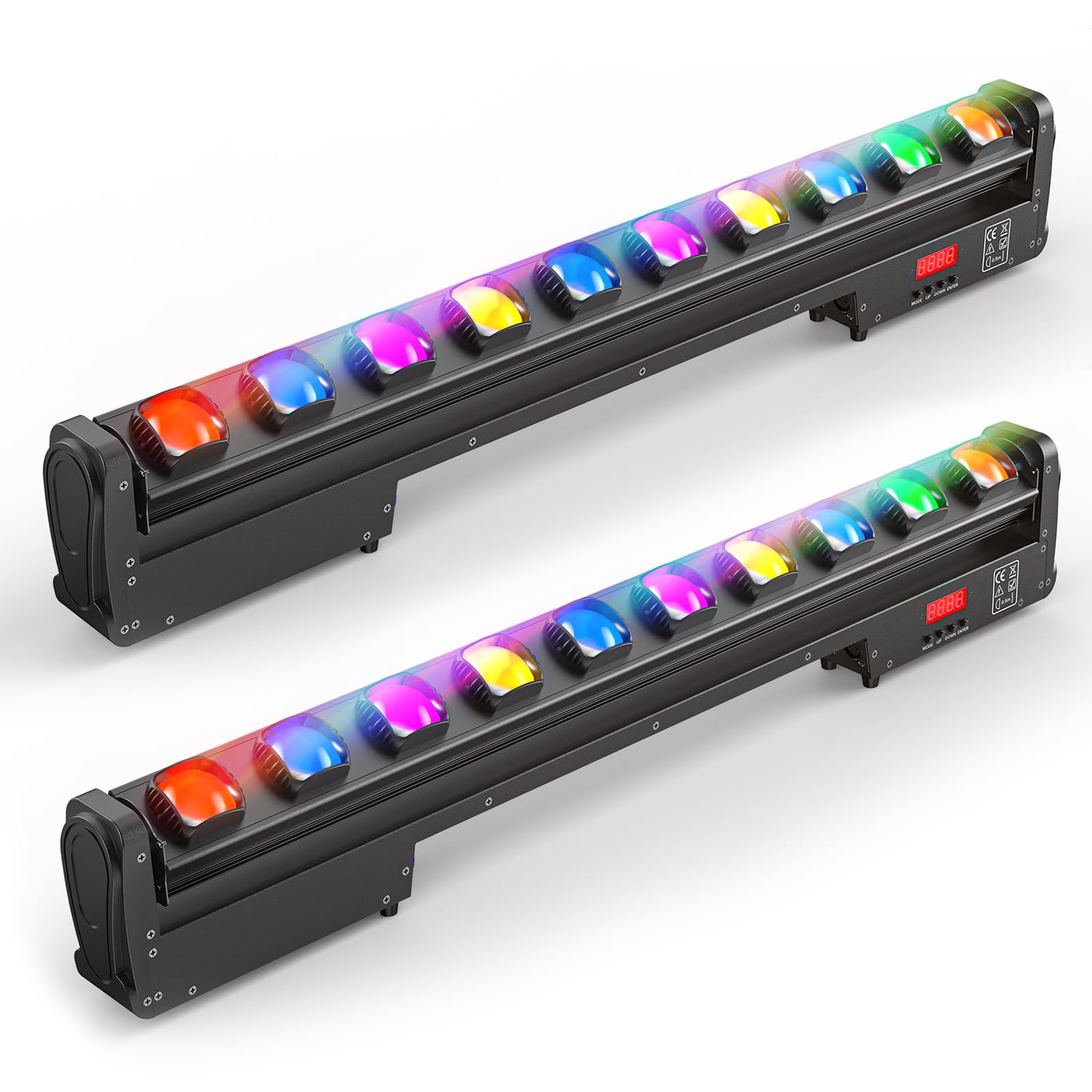 250W LED Wallwasher Lyre Beam Barre RGBW Lumières de Scène,4 en1 Wall Washer Stroboscope Effet DMX512 Projecteur pour DJ Bar Soiree Fête Disco Éclairage Mariage Halloween Noël,2 Pièce