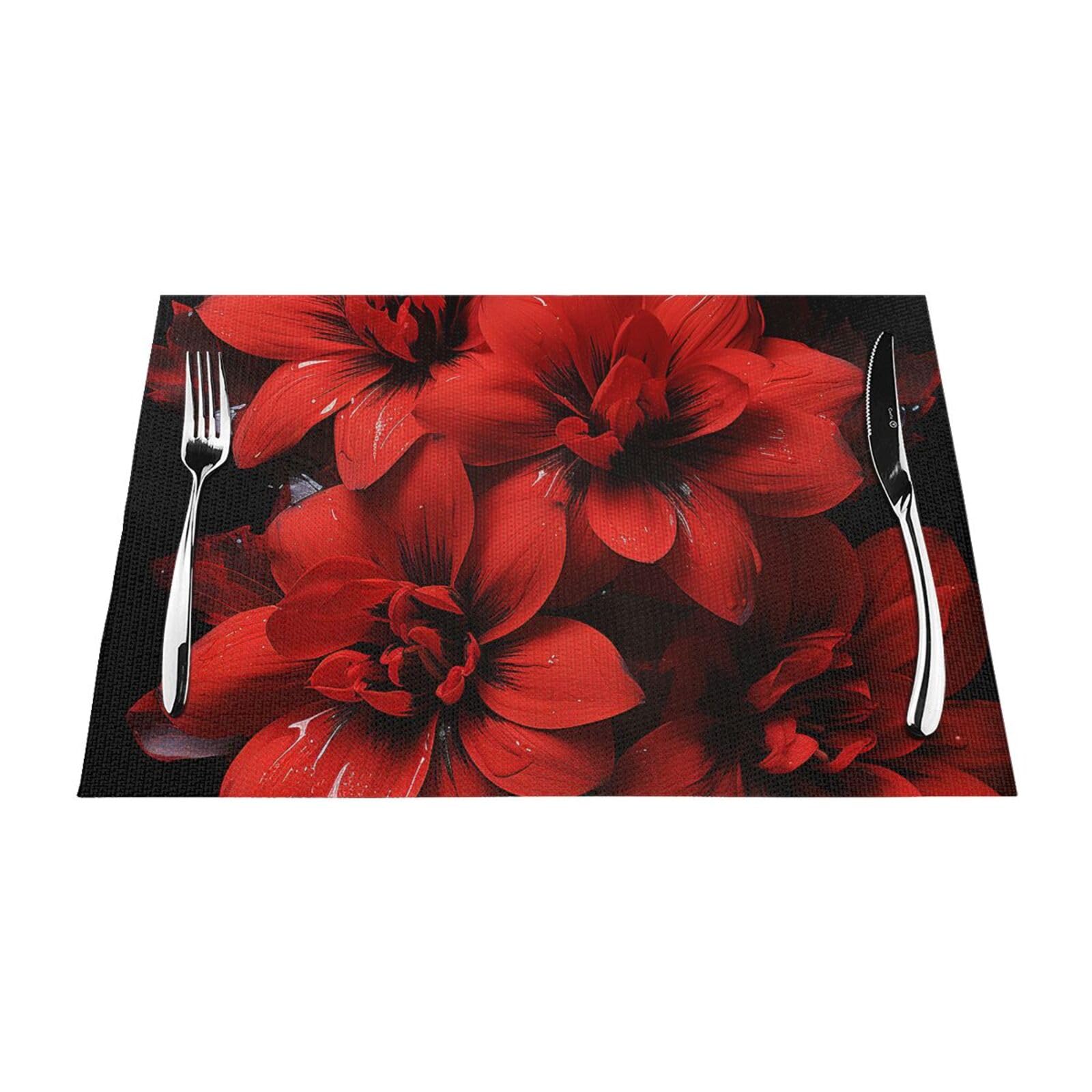 Set de table en vinyle facile à nettoyer anti-tache pour repas
