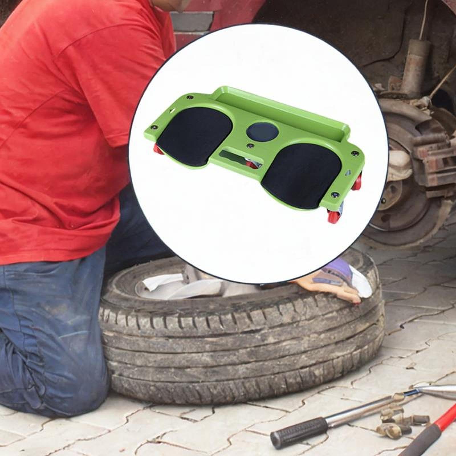 Rolling Knee Creeper Knierollbrett Bodenarbeitsunterlage Werkzeugspeicher Aus Langlebigem PP Material mit 5 Rollen für Montagearbeiten Garagennutzung, GrÜn
