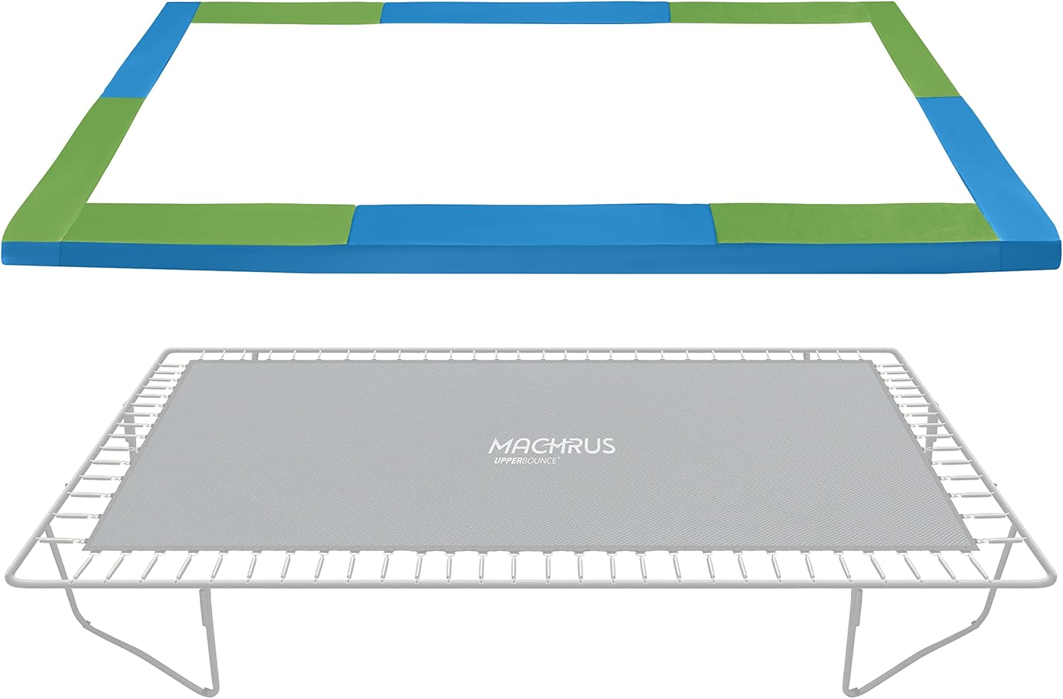 Machrus Replacement Spring Cover for Upper Bounce Rectangular Trampolines, Heavy-Duty, Lightweight, Portable, Foldable