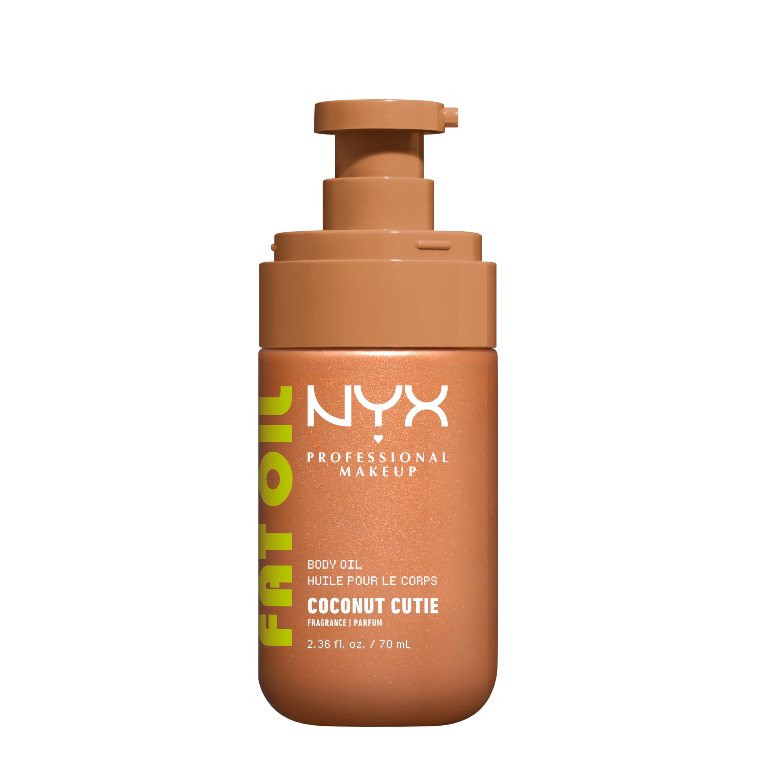 NYX Body Oil, Fat Oil Shimmering Body Moisturiser for Glowing Skin, 24hr Hydration with Avocado Oil & Vitamin E, High-Shine Finish, Non-Greasy & Vegan, Coconut Cutie — view 10