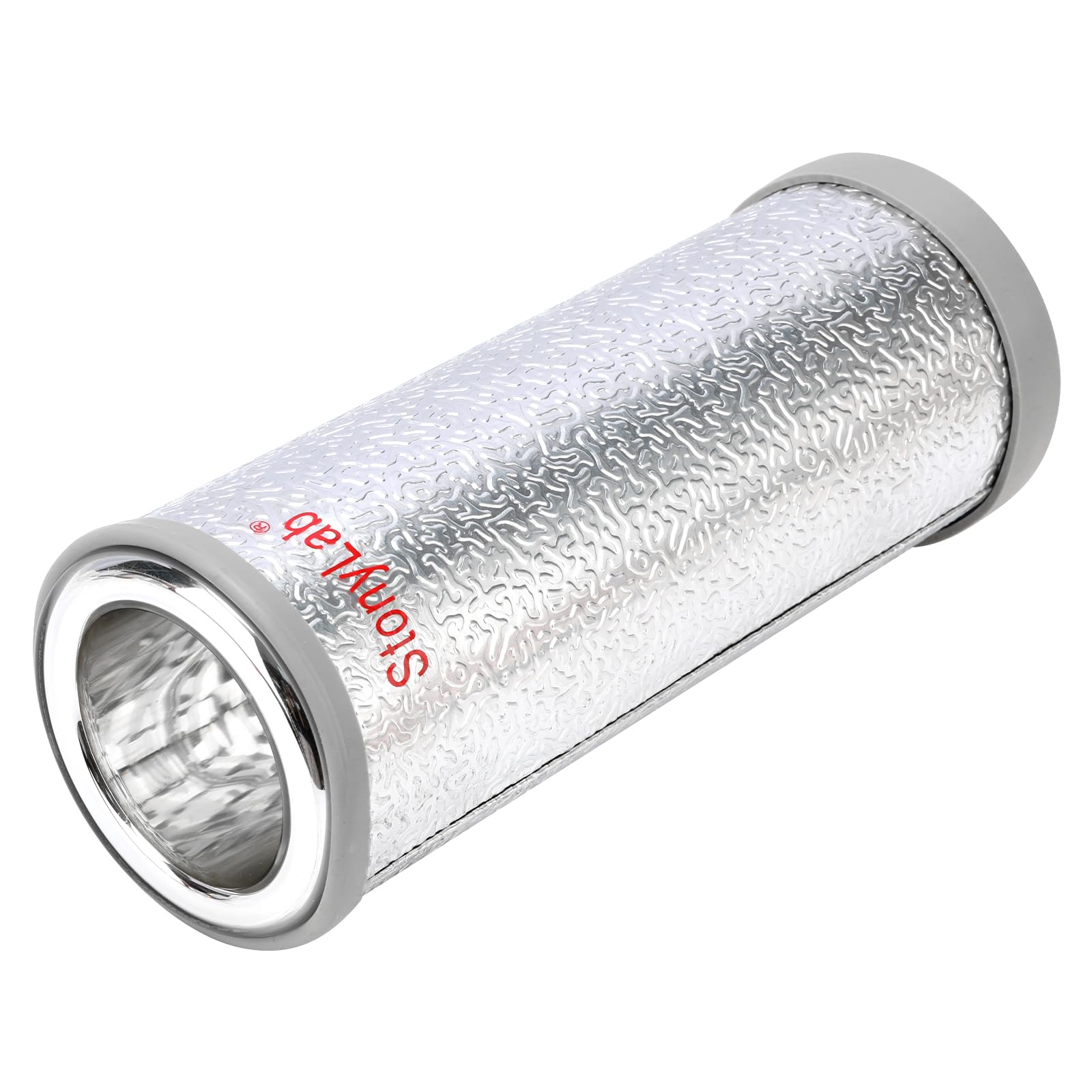 stonylab Butelka Dewar cylindryczna ze szkła borokrzemowego z aluminiową podstawą, 350 ml, głębokość wewnętrzna 200 mm, średnica wewnętrzna 60 mm, do laboratorium i ciekłego azotu
