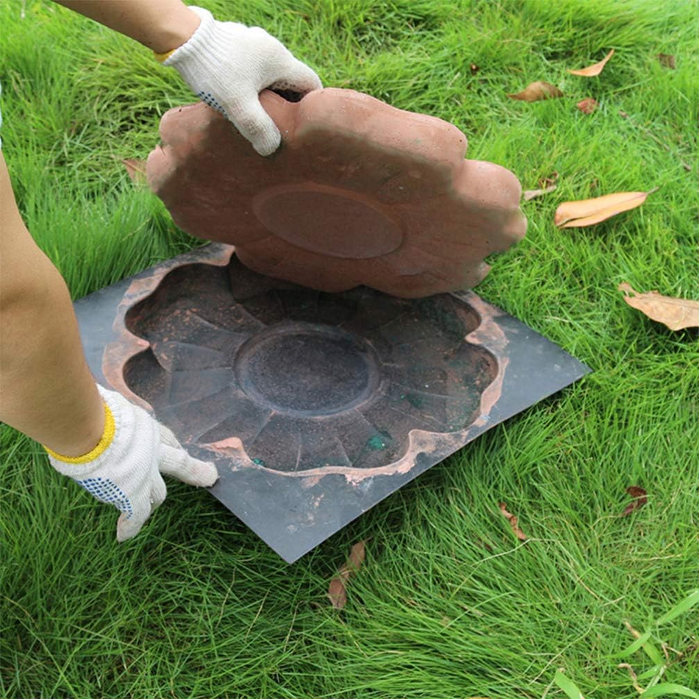 Hemoton Cement Mold Cement Mold Stone Decor Stepping Flower Shaped Garden Cement Pavement Brick Form DIY Floor Tile Cement Stone Decor Concrete Stepping Stone Molds Animal Stencils Animal Stencils