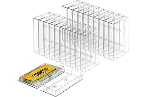 25-Pack Clear Cassette Tape Cases: Premium Audio Storage Solution