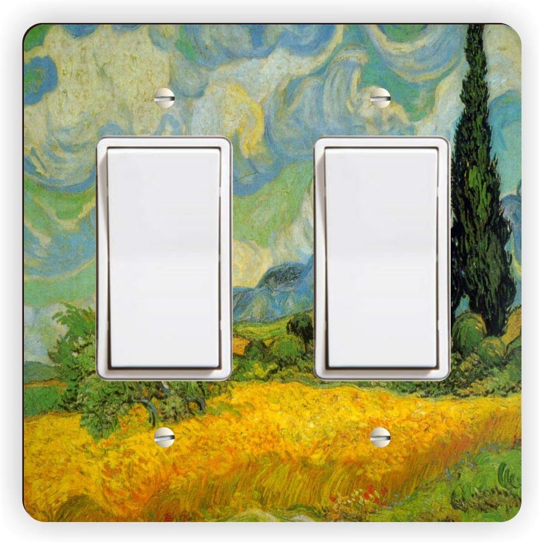 Van Gogh art Cypresses - Outlet Plate Cover - Outlet Cover Switch Plate - Outlet Cover Cover