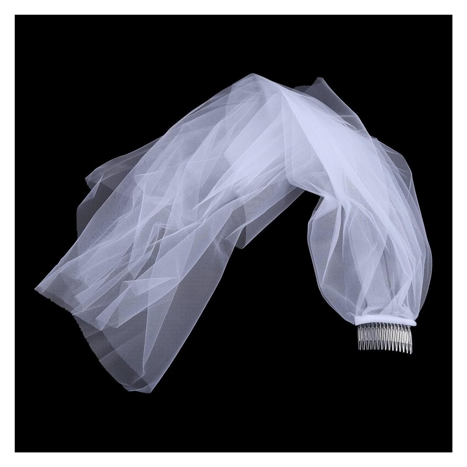 Veli da Sposa, Veli, Velo da Sposa con Pettine in plastica Doppi Strati Corto Tulle Trasparente Accessori for Capelli for spose Veli da Damigella for Matrimonio