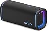 sony ult field 5 - powerful portable Bluetooth speaker 25-hour battery 2 x ult power sound modes ip67 waterproof dustproof 360° lights removable shoulder strap - black