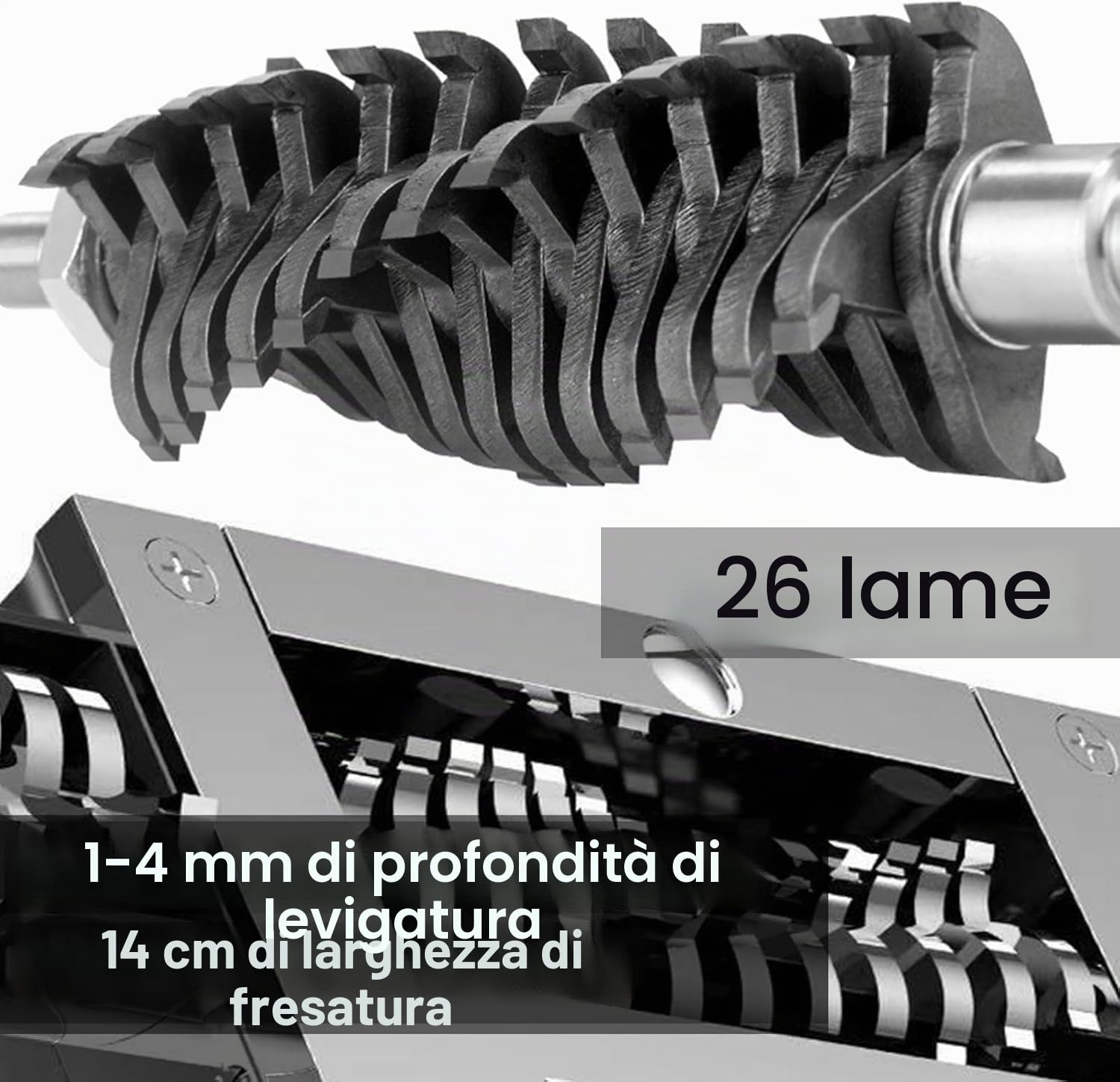 Smerigliatrice per Muro 160 mm – Levigatrice per Calcestruzzo con Aspirazione, 1200 W Pialla per Pareti Elettrica con 26 Lame, Raschiatore Muro per Cemento e Pittura