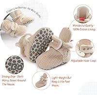 Vista 168 de Sawimlgy - Botines de algodón antideslizantes para recién nacido, con agarre, para cuna o para el invierno 010/Amarrón