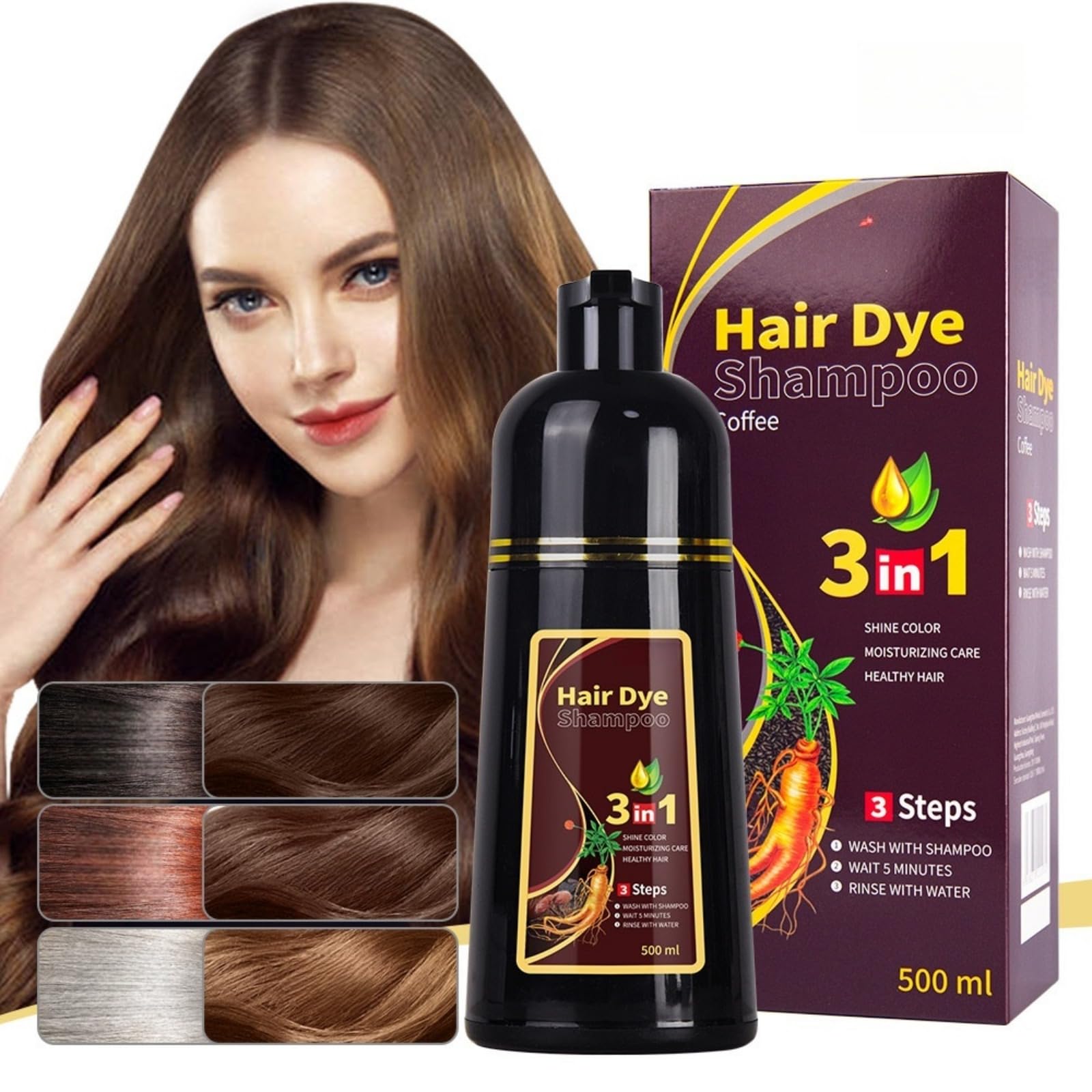 Amazon | black hair dye herbal hair dye shampoo ヘアカラー