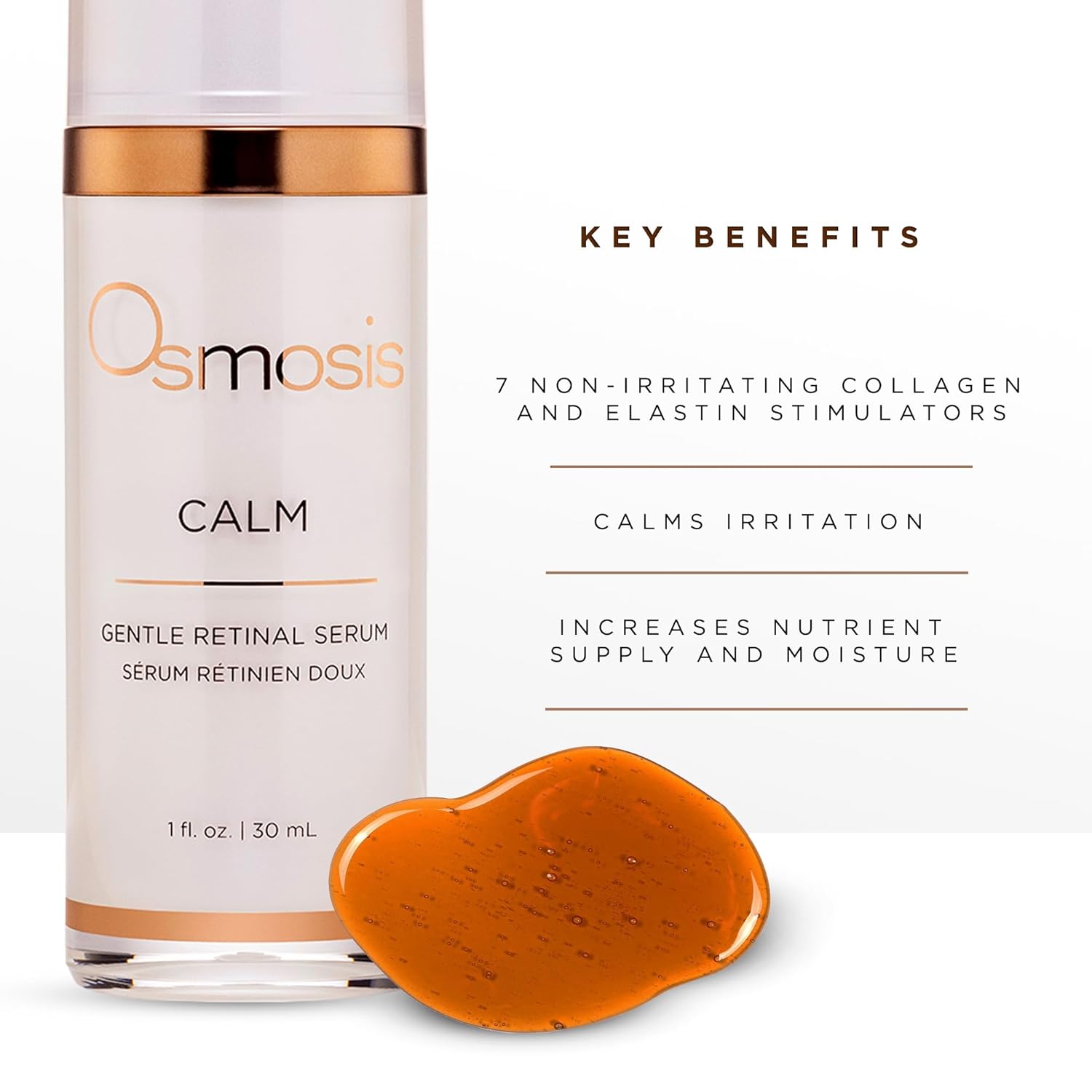 Osmosis CALM Gentle Retinal Facial Serum with Soothing Vitamin A for Aging, Sensitive, Dry, Irritated and Sensitive Skin, 1 Oz