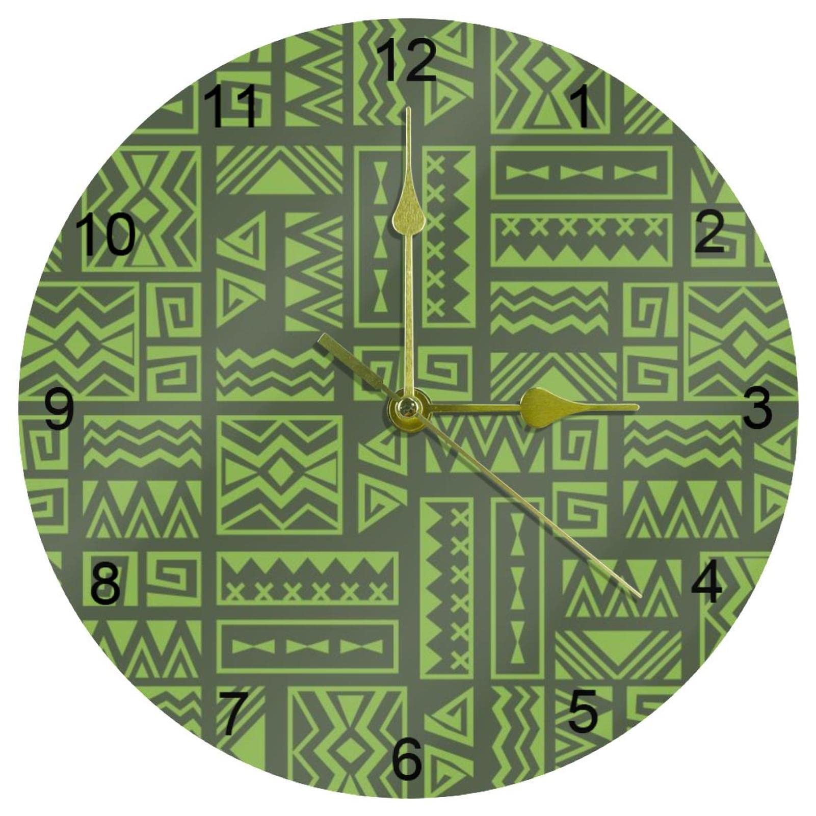 Horloge murale bohémienne 25 cm silencieuse à chiffres arabes pour salon