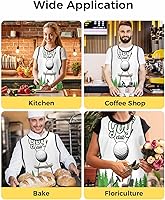 Vista 6 de Prime Leader Universal Cobbler Apron with 2 Pockets Unisex Waterproof Chef Aprons Adjustable Washable Bib Apron