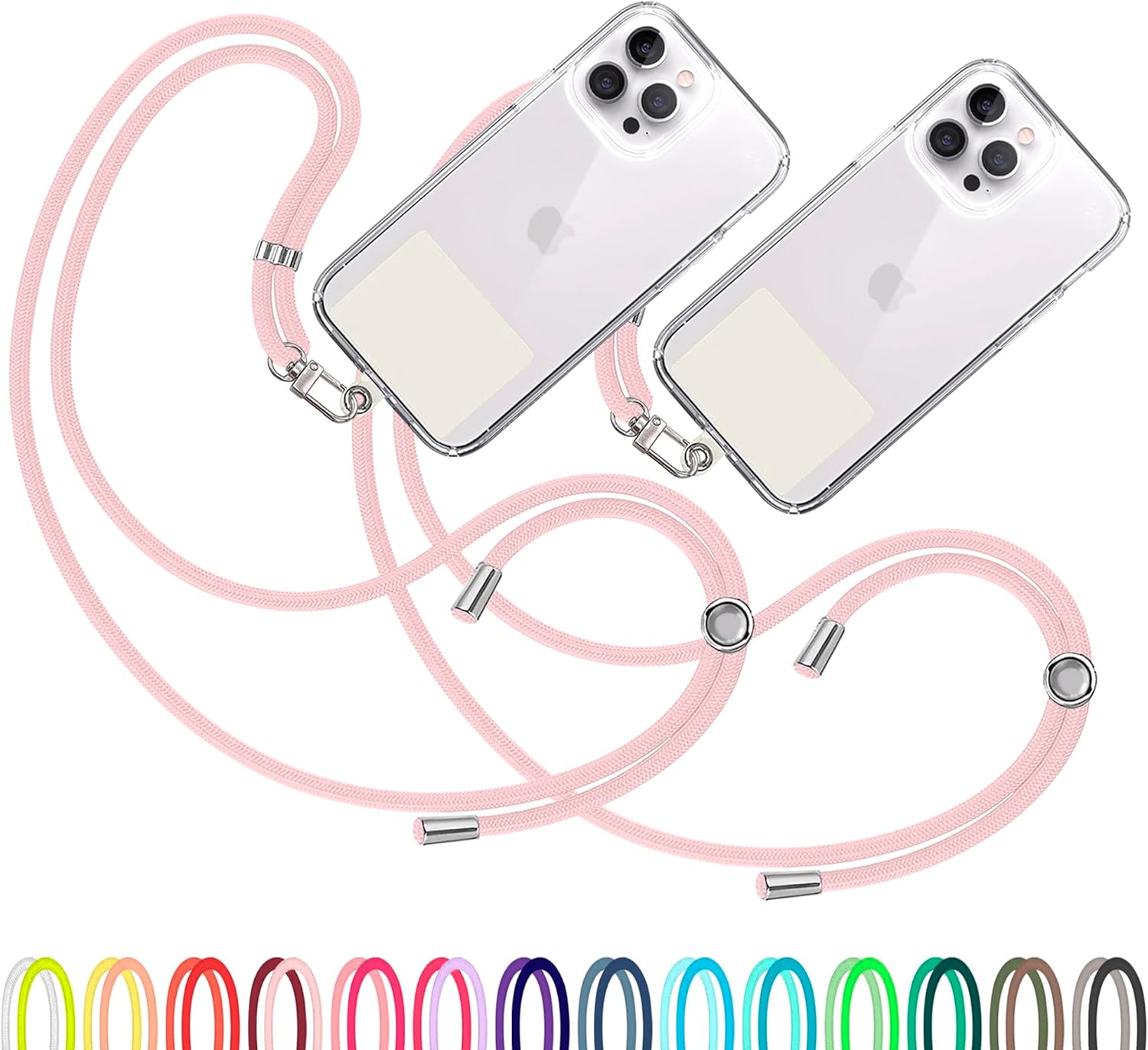 Amazon.com: TBOC 2X Cell Phone Lanyard [Light Pink] - Comfortable ...