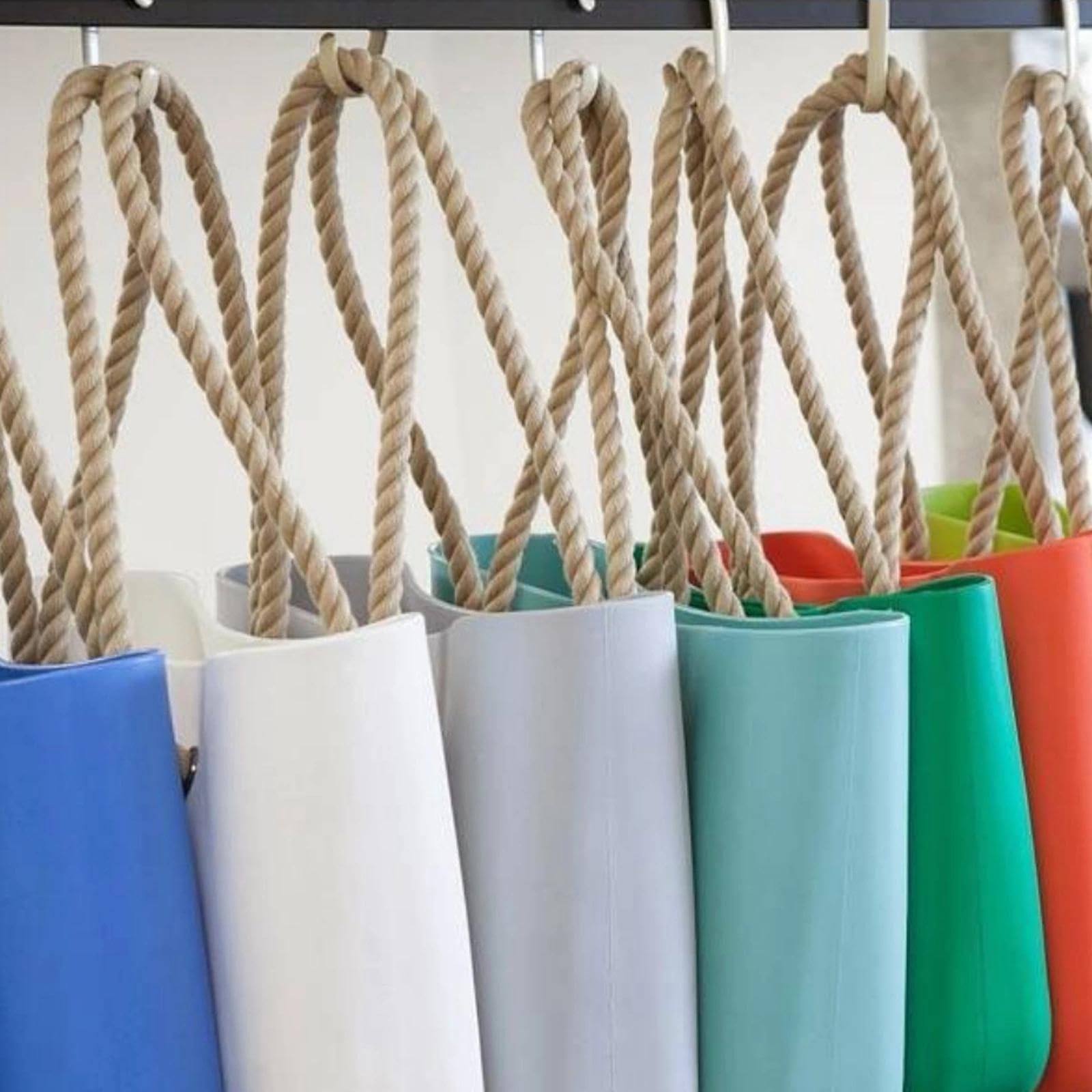 2 Pezzi Manici O Bag, Manici per Borse, Manici Lunghi in Corda, Ricambi per Borse da Spiaggia, Accessori O Bag Compatibili con Tutti i Modelli, 70 cm, Ideale per Fai da Te Donna.(Beige)