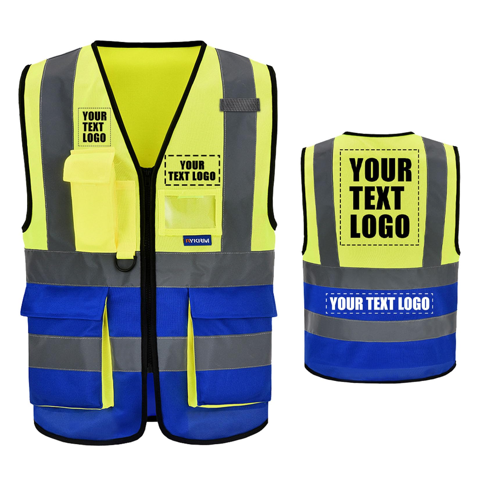 A-SAFETY High Visibility Reflective Safety Vest Customize Logo (XS-8XL)