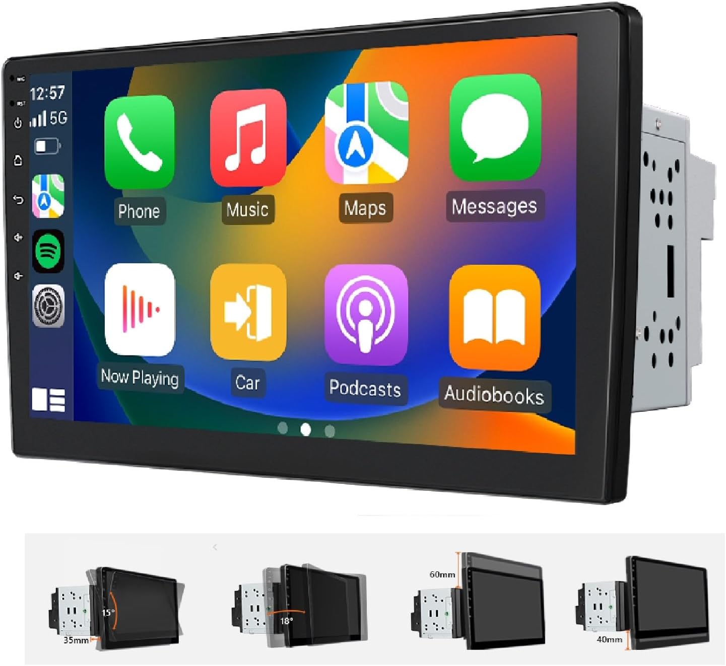 Eonon 10.1 inch Android 13 Car Stereo Double Din 6+64GB 4G LTE GPS Sat Nav CarPlay Android Auto MirrorLink Bluetooth DSP USB SWC Support OBDII DAB+ Backup Camera Headunit UA12S-Plus