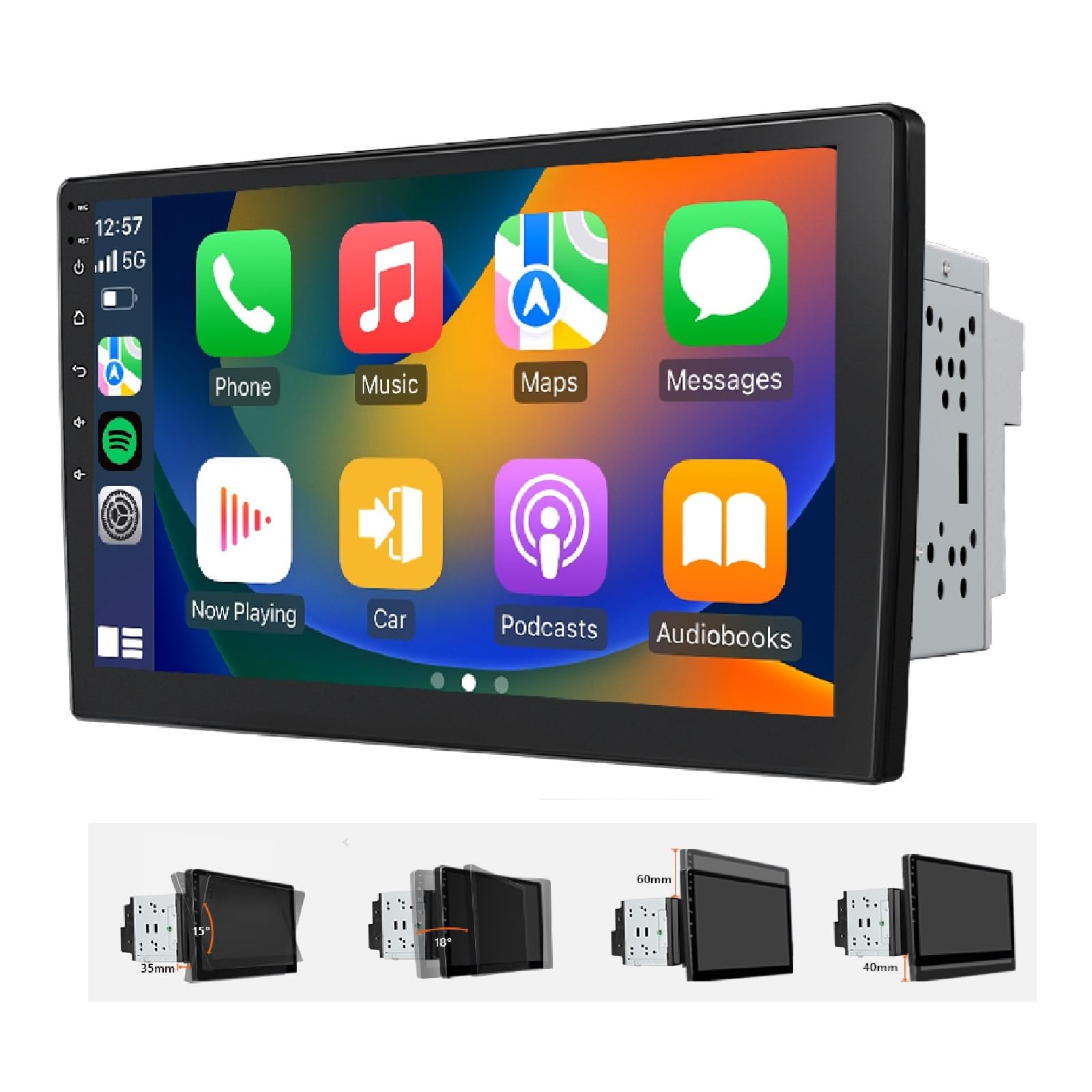 Eonon 10.1 inch Android 13 Car Stereo Double Din 6+64GB 4G LTE GPS Sat Nav CarPlay Android Auto MirrorLink Bluetooth DSP USB SWC Support OBDII DAB+ Backup Camera Headunit UA12S-Plus