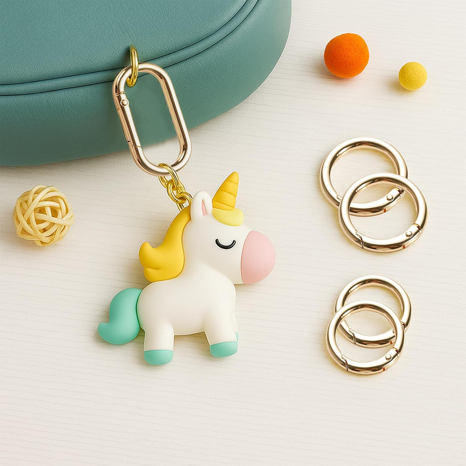 Gold Carabiner Clip,Metal Oval Carabiner Gold,Purse Clip & Alloy Round O Ring Clip for Keys, Bag, Buckle,Handbag, Crafts,Purse Strap Extender for Bags - Image 3