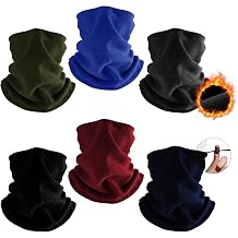 Winter Neck Warmer Gaiter: Windproof Fleece Face Mask Multi Pack