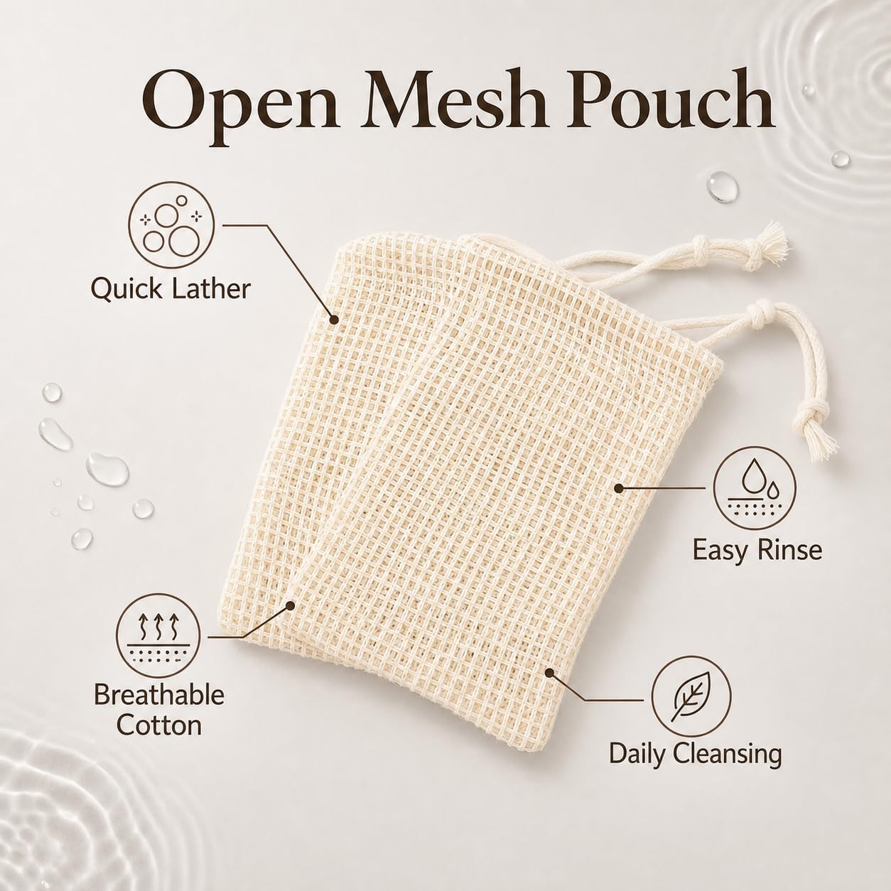 Soap Saver Mesh Bags for Facial Cleansing, 8 Pcs Foaming Pouches for Face Cleanser Bars and Soap Scraps, Travel Bathroom Shower Lather Nets