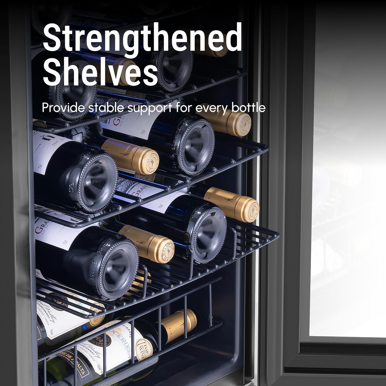 Yeego 20 Bottle Wine Fridge, Compressor Wine Cooler Refrigerator, 38-65℉ Freestanding Wine Cellar with Digital Temperature Control & Double-layer Glass Door & Soft LED for Home, Office, Bar