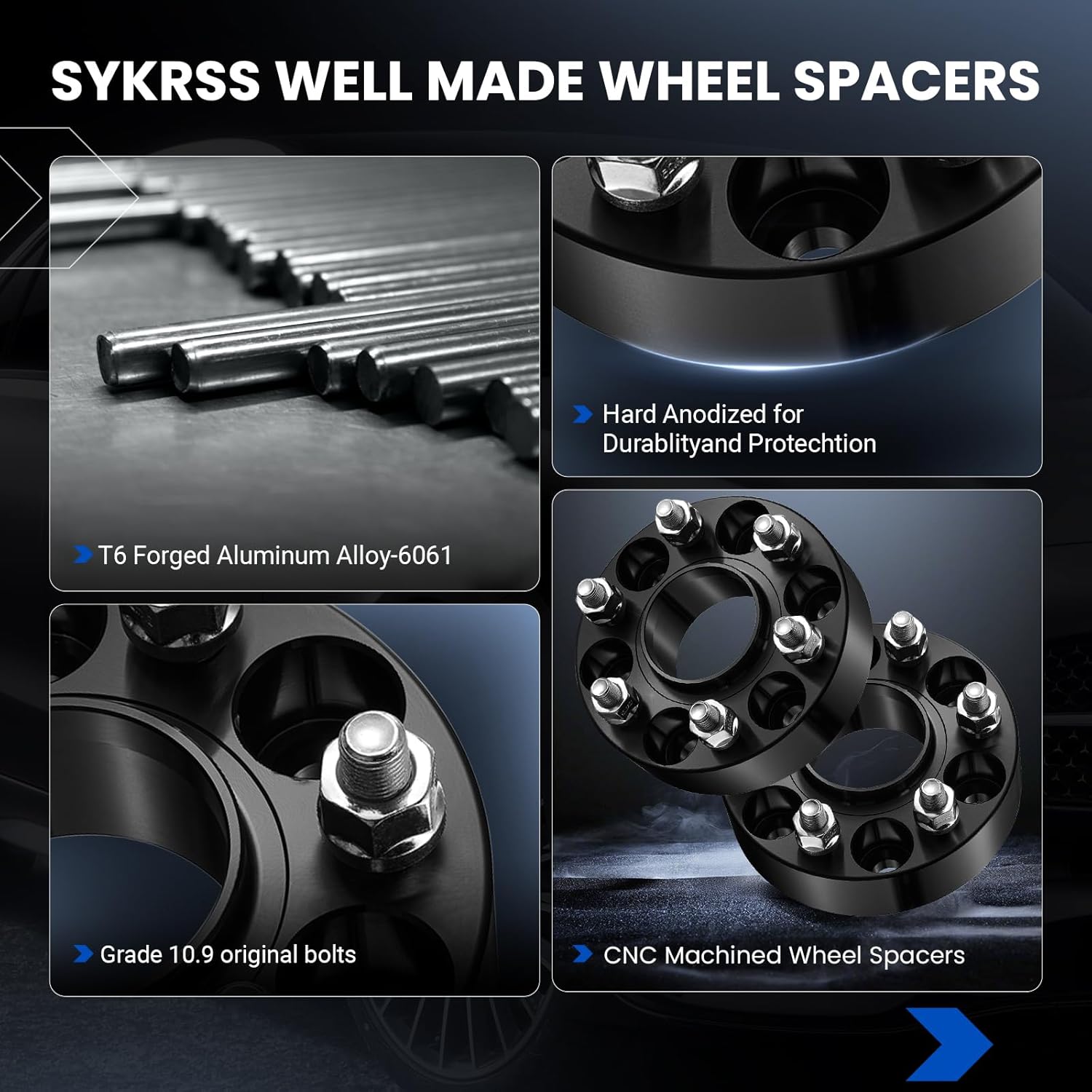 5x120mm Wheel Spacers 1.25inch Compatible with Land Rover Defender 90 110 130 LR3 LR4 Range Rover, 72.56mm Center Bore & 5 Lug Forged M14x1.5 Wheel Adapters, 2PCS