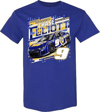 CHECKERED FLAG SPORTS Chase Elliot 2024 Draft T-Shirt - Automotive Racing Apparel Cup Series T-Shirt Medium