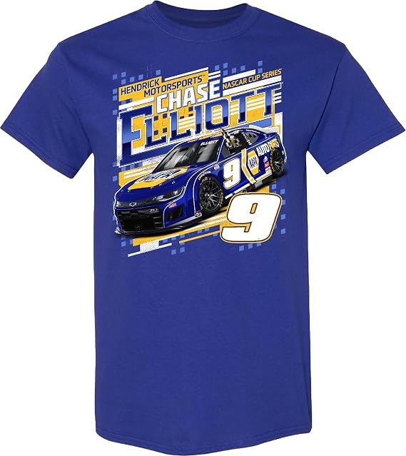CHECKERED FLAG SPORTS Chase Elliot 2024 Draft T-Shirt - Automotive Racing Apparel Cup Series T-Shirt Medium