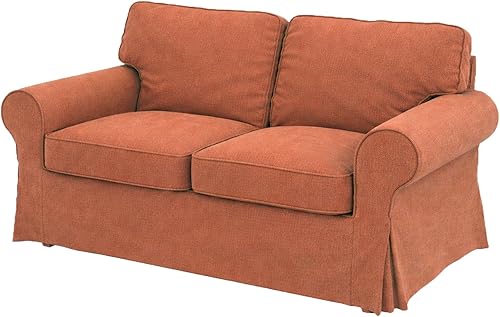 Fundas de sofá hechas a medida compatibles con IKEA Ektorp Loveseat sofá (50% tela más gruesa óxido de 2 asientos)