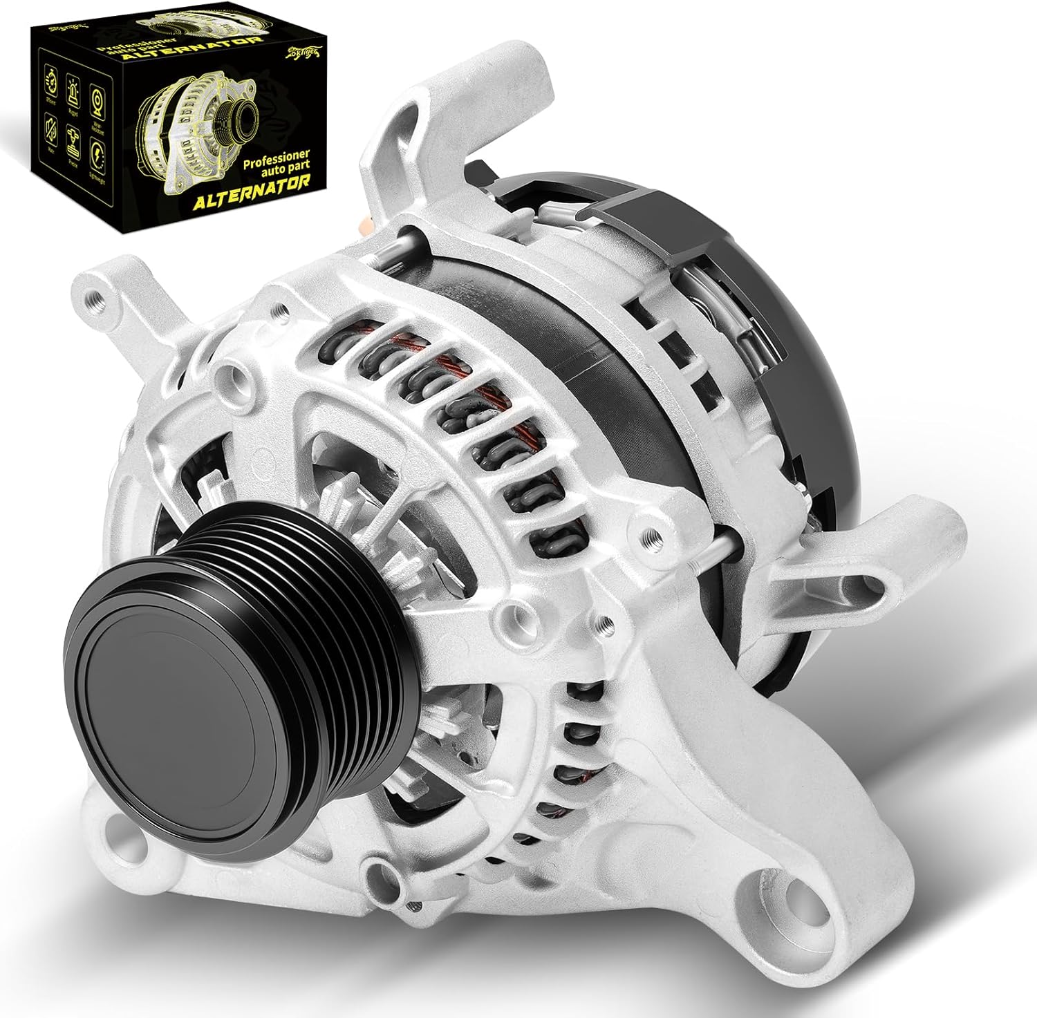 Oktiger Upgraded 2.0L Alternator for Honda Civic Ex Lx Lx-p Sport Type r 2016 2017 2018 2019 2020 2021 2022, Only fit for Automatic Transmission, L4 12V 135A CW 7-Groove Pulley, OE 31100-5BA-A01