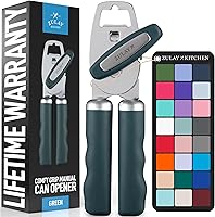 Vista 32 de Zulay Kitchen Abrelatas manual con abrebotellas con perilla giratoria