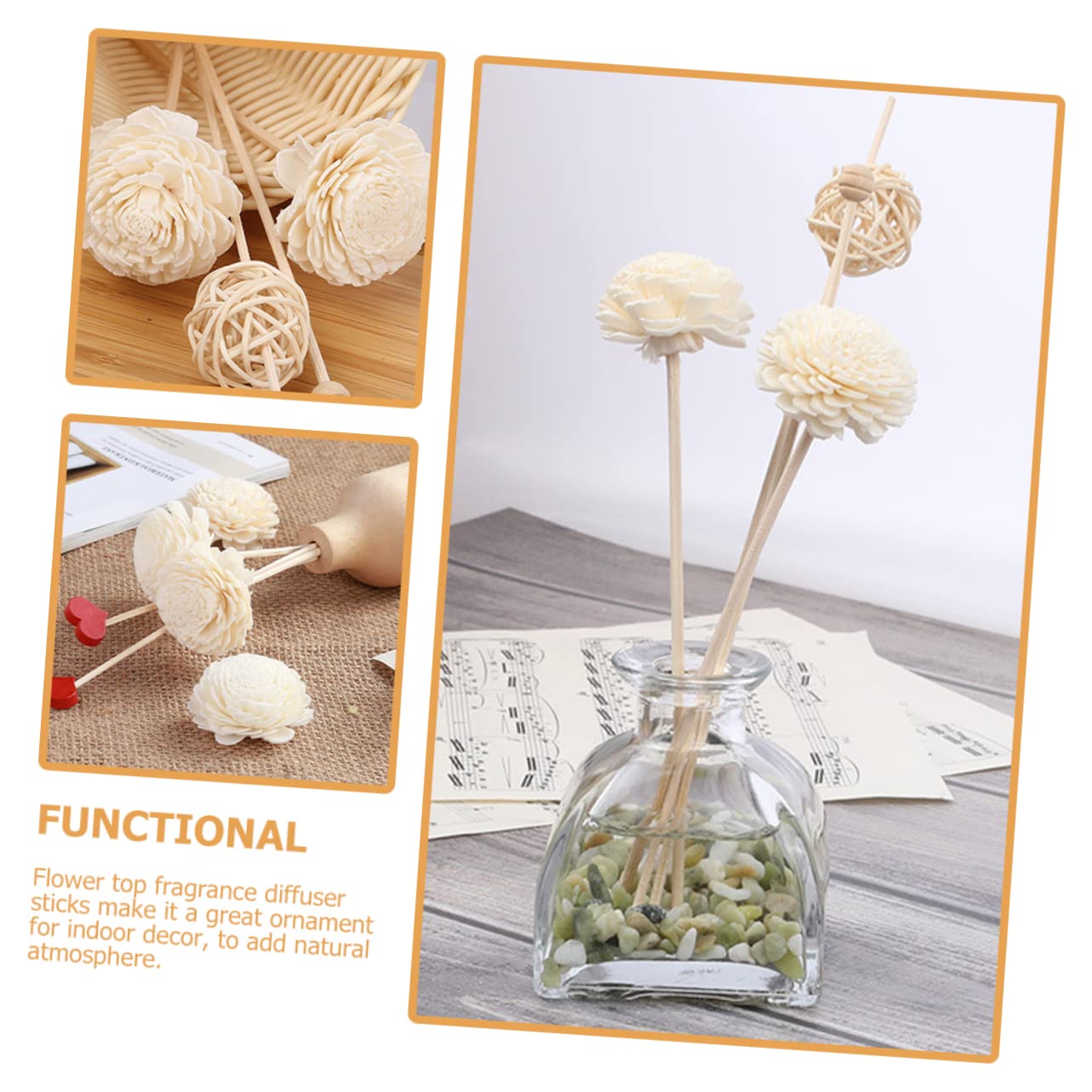 Amosfun 50stücke Duftstäbchen Für -Diffuser Rattan-stäbe Für Ätherische Öle Kreative Aromatherapie-zubehör Für Wohnräume Schlafzimmer Und Küche Verbesserte Duftverbreitung