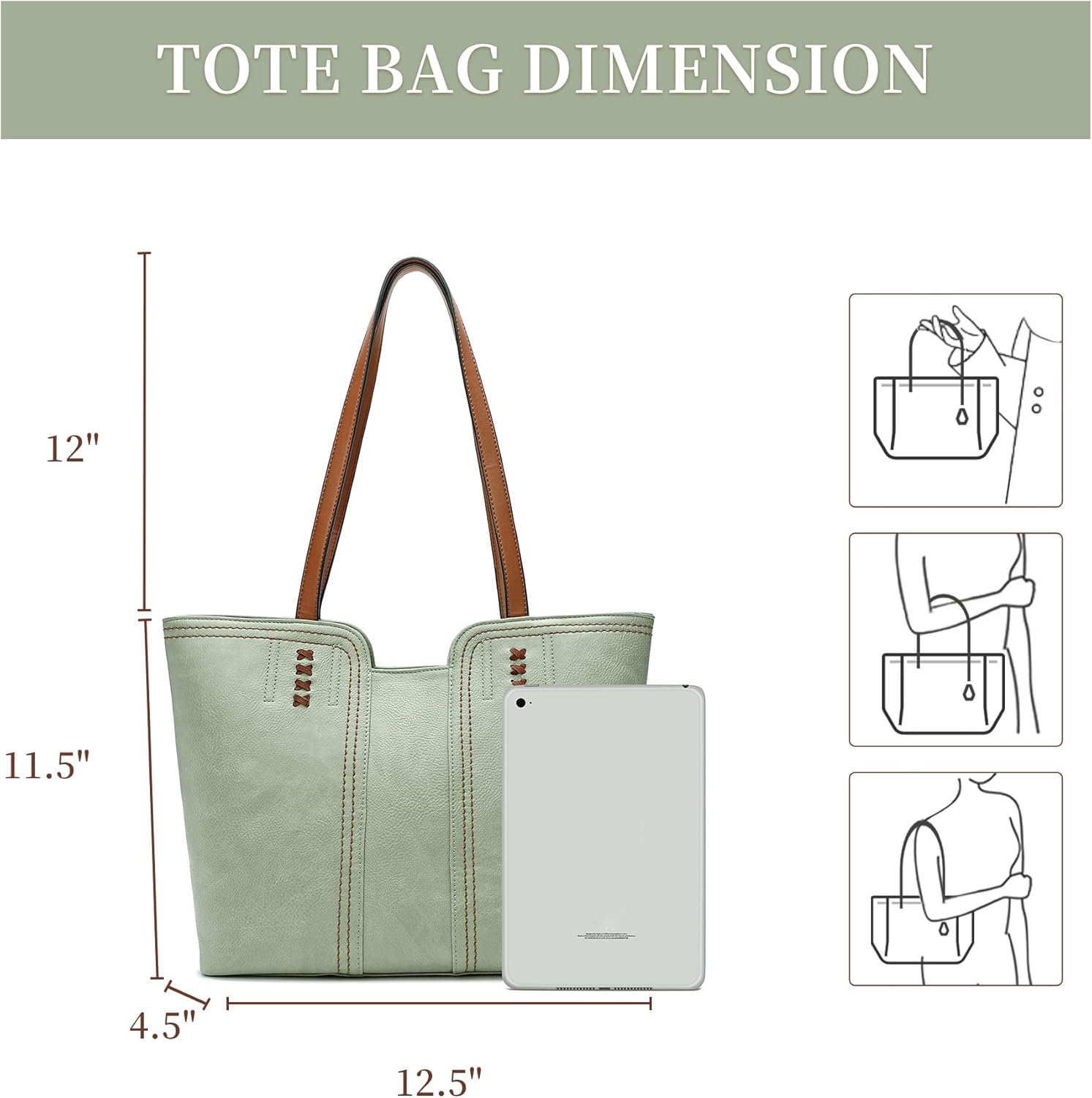 Montana West Tote Bag for Women Top Handle Satchel Purse - Image 6