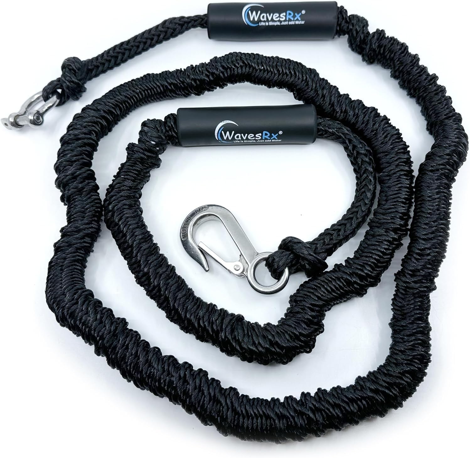 AnchorMate BowTether Bungee Line | Boat Bungee Dock Lines for Boats, PWCs & Kayaks | Absorbs Shock from Swells & Wind, Prevents Anchor Dislodging | Perfect for Anchoring, Mooring & Tethering