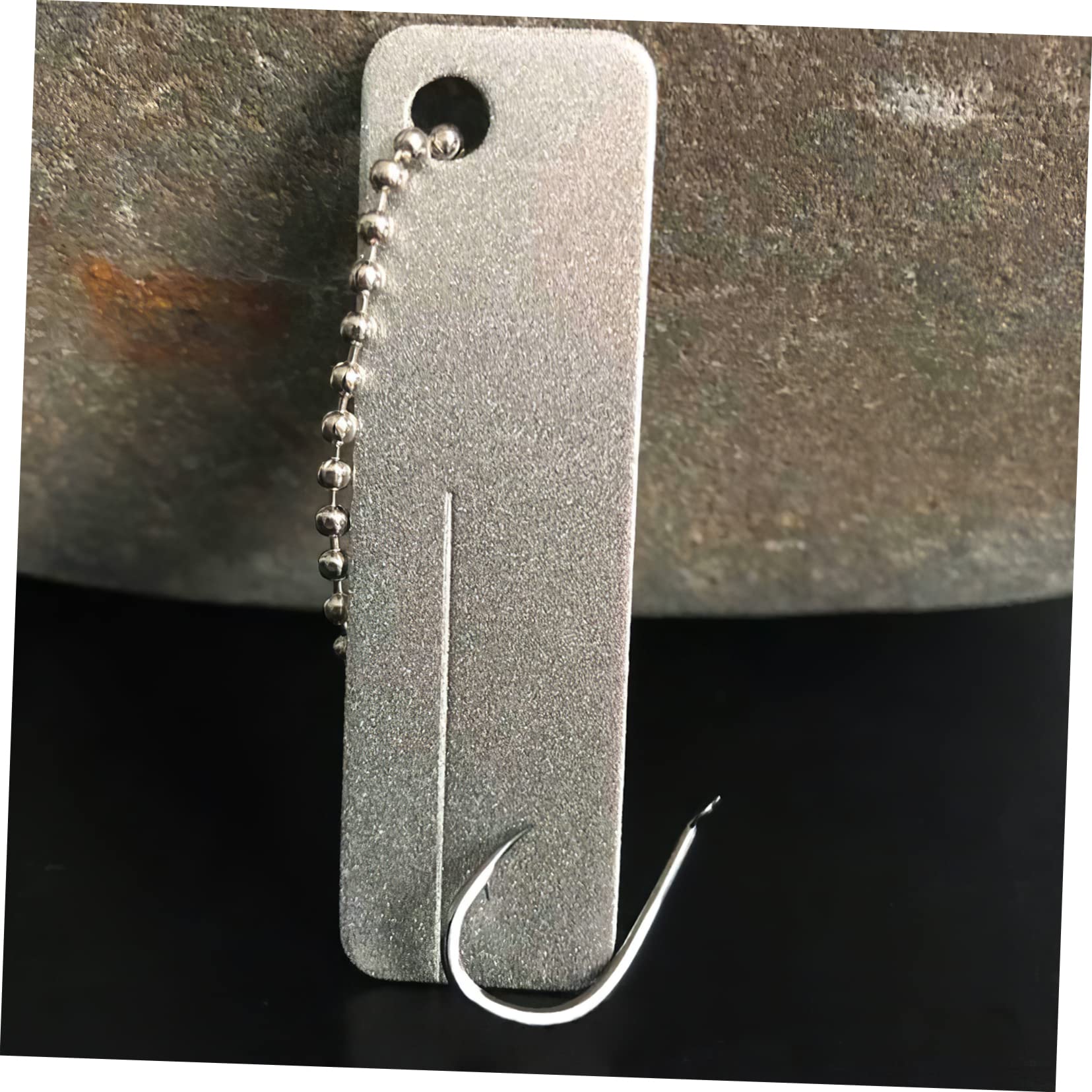 SUPVOX aiguiseur Outil de meulage Portable pour la pêche Outil de fichier de Crochet de pêche Affûteur de hameçons de pêcheur Limes à hameçons Pierre à aiguiser de pêche Diamant