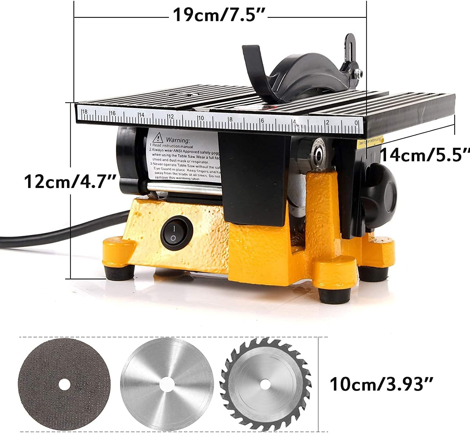 Black Friday Sale 2022 4 60W Mini Table Saw Top Cut Off Miter Saw for Precision Cut Metal Wood Frame Molding