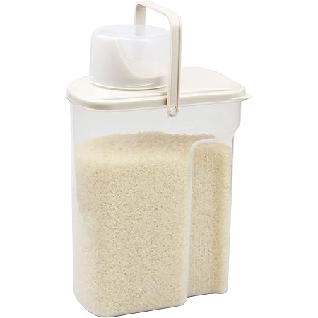 Amazon Co Jp アスベル 密閉米びつ2kg ホワイト 7509 ホーム キッチン