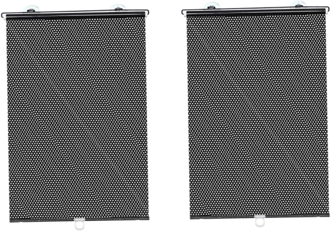 2Pcs Car Window Sun Shade Cover Breathable Mesh Auto Sunshade for Heat Protection Clips Suction Cups Fit for Vehicles Practical UV Shield Curtain