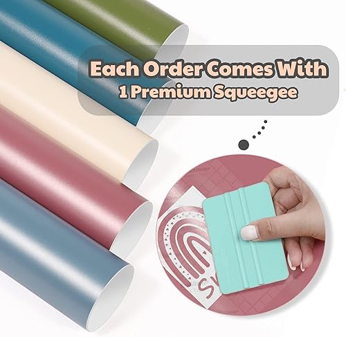 Miniatura 10 de TECKWRAP 001 - Paquete de vinilo adhesivo permanente transparente holográfico de 12 x 36 pulgadas, rollos para cortadores de manualidades,