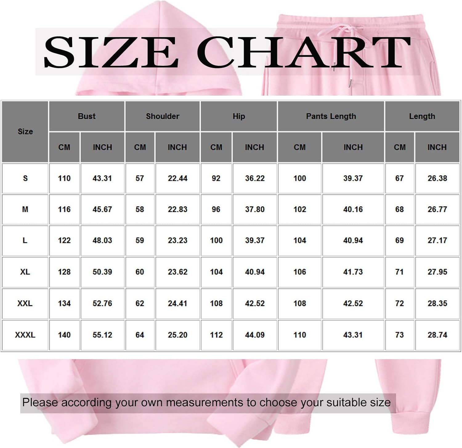 Vista 2 de Aylor - Conjunto de dos piezas para descansar, unisex, casual, sudadera con capucha y pantalones deportivos con bolsillos