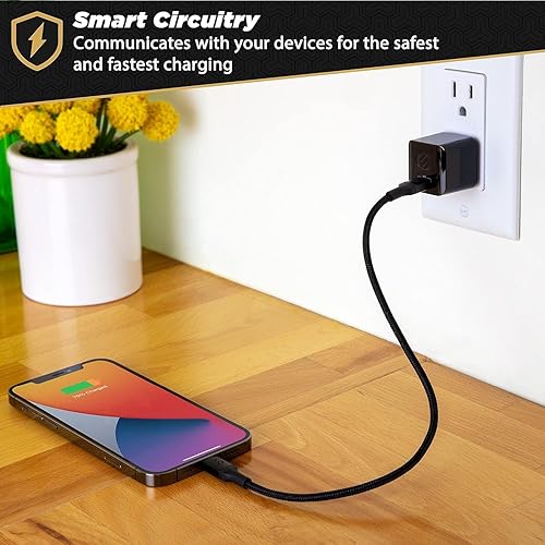 Miniatura 3 de SCOSCHE HPDC20-SP Cargador rápido PowerVolt 20W Mini Cube USB-C, adaptador de pared para teléfono, carga de alimentación 4 veces más rápida, enchufe