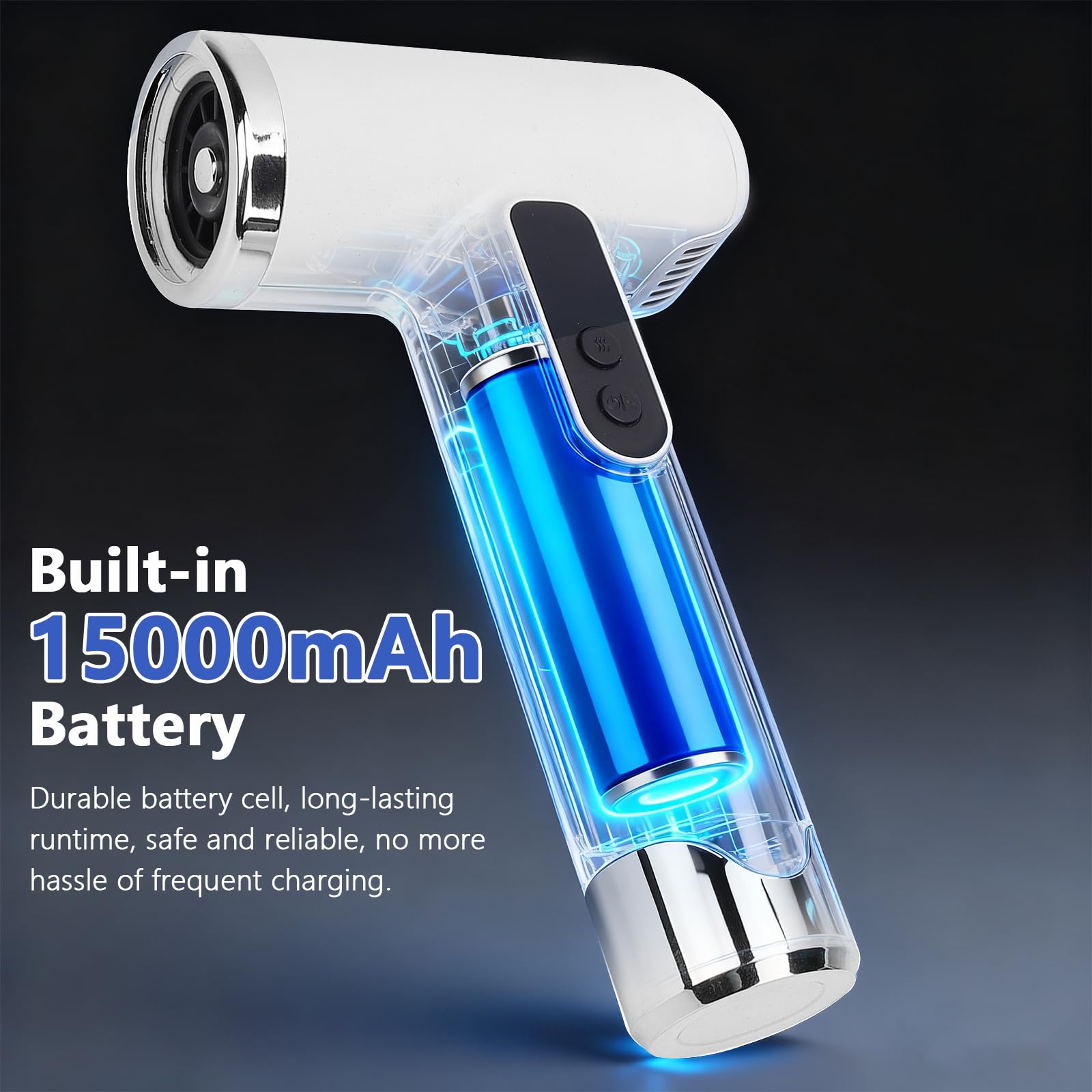 Secador de pelo inalámbrico para mujeres y hombres, secador de pelo de viaje recargable por USB, silencioso, portátil, con boquilla, 100.000 rpm, 200 W, equipo de peinado para dormitorio, viajes