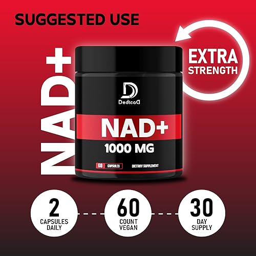 Miniatura 4 de Suplemento NAD 1000 mg - Suplemento NAD puro - Reparación de energía y ADN, defensa del envejecimiento, función cerebral - 60 cápsulas