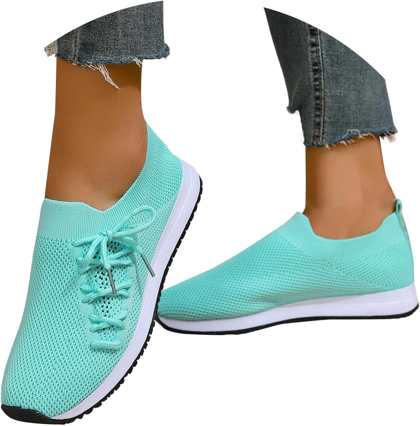Slip On Trainers Women Ladies Trainers Lightweight Casual Soft Sole Mesh Breathable Tennis Shoes Plantar Fasciitis Platform Wide Fit Fashion Sneaker for Walking Running
